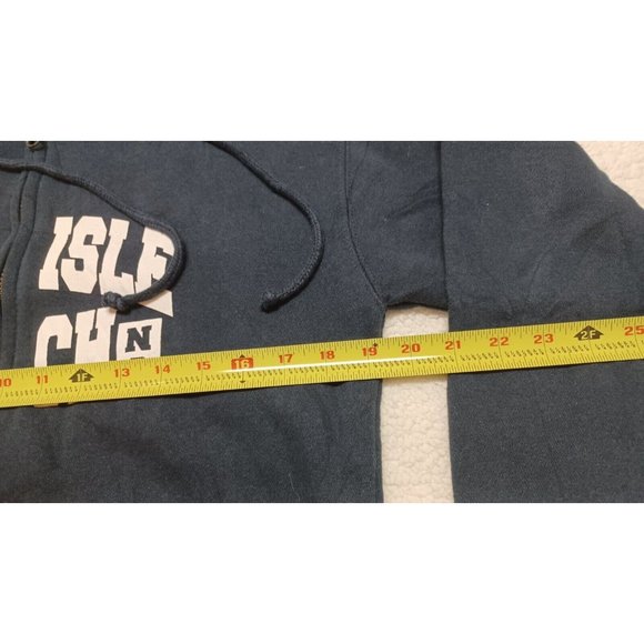 Cotton Net Ocean Isle Beach, NC Men's Navy Full Zip Hoodie Sz S Pockets - Picture 6 of 9